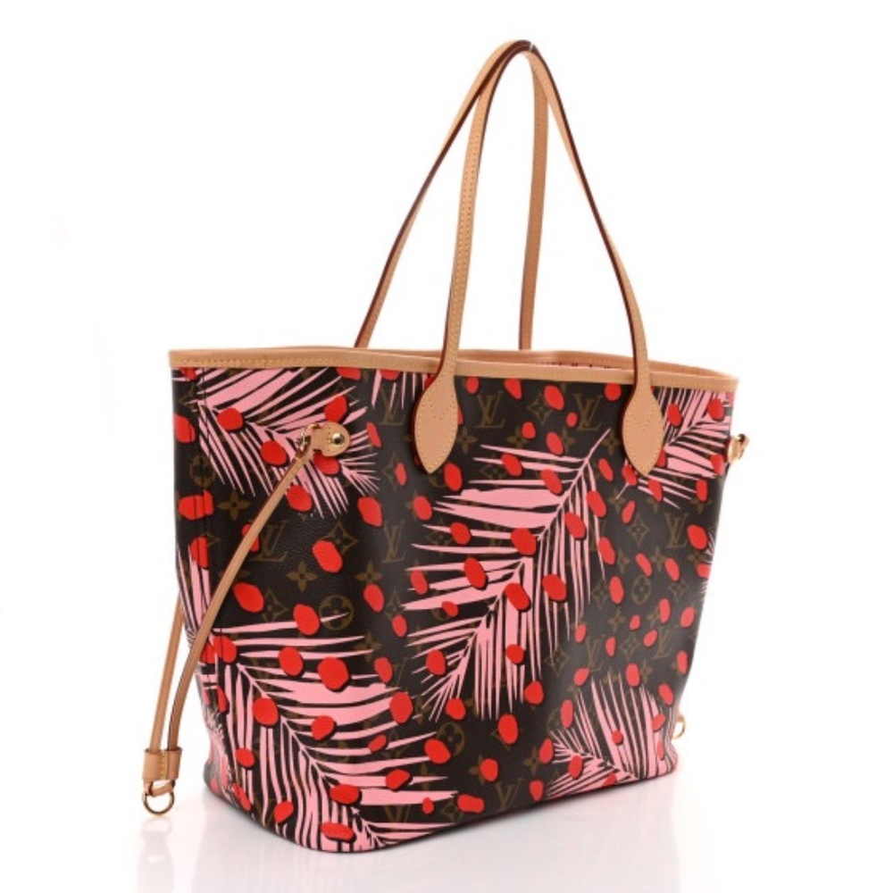 LOUIS VUITTON  Monogram Jungle Dots Neo Neverfull MM Sugar Pink Poppy